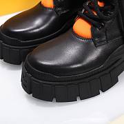 Fendi Force Leather Lace-ups Orange Boots - 5