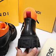 Fendi Force Leather Lace-ups Orange Boots - 2