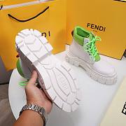 Fendi Force White Leather Lace-ups Green Boots - 3