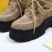 Fendi Force Velvet Fur Lace-ups Brown Boots - 2