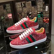 Gucci Ace Leather Sneaker Glitter Beads Pink - 6