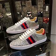 Gucci Ace Leather Sneaker Glitter Beads White - 4