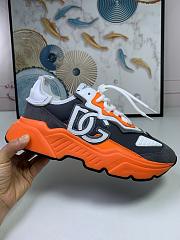 Dolce & Gabbana Logo-Patch Low-Top Sneakers Orange - 3