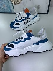 Dolce & Gabbana Logo-Patch Low-Top Sneakers White Blue - 2