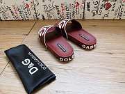 Dolce & Gabbana Logo-Strap Slides Burgundy - 2