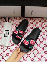 Gucci All Black GG Apple Print Slides - 6