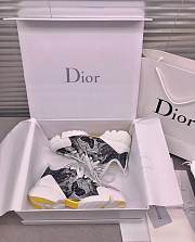 Dior D-Connect Sneaker White and Black Butterfly Motif - 5