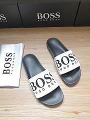 Boss Italian-Made Logo Slides Black White - 5