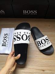 Boss Italian-Made Logo Slides Black White - 3