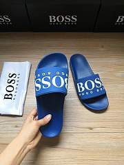 Boss Italian-Made Logo Slides Blue 50425152 - 5