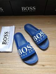 Boss Italian-Made Logo Slides Blue 50425152 - 4