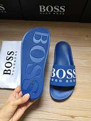 Boss Italian-Made Logo Slides Blue 50425152 - 2