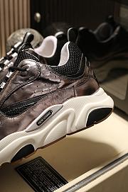 Dior B22 Sneaker Black Technical Mesh Patent - 5