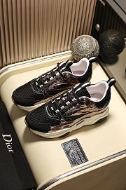 Dior B22 Sneaker Black Technical Mesh Patent - 6
