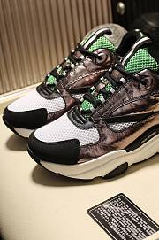 Dior B22 Sneaker Green Technical Mesh Patent - 2