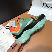 Dior B22 Sneaker Green and Orange Technical Mesh - 5