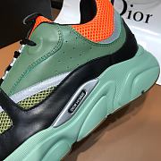Dior B22 Sneaker Green and Orange Technical Mesh - 2