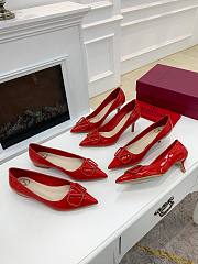 Valentino Garavani Salones Vlogo De Piel Red - 2