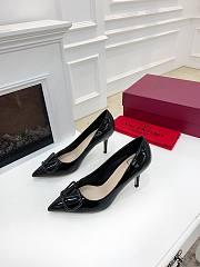 Valentino Garavani Salones Vlogo De Piel Black - 4