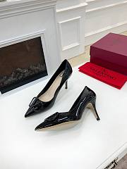 Valentino Garavani Salones Vlogo De Piel Black - 3