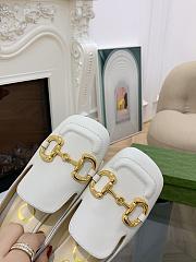 Gucci Women's Ballet Flat with Horsebit White - 5