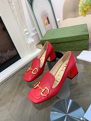 Gucci Women's Ballet Flat with Horsebit Red - 2