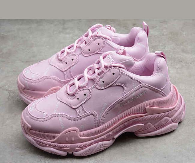 Balenciaga Wmns Triple S Sneaker Allover Logo - Pink 524039 W2FA1 5090 - 1