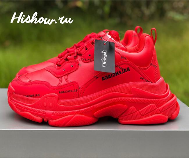 Balenciaga Triple S Allover Logo Red 524039W2FA16010 - 1
