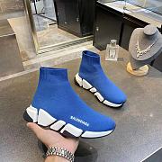 Balenciaga Speed 2.0 Sneakers White Blue - 3