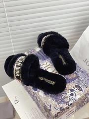 Dior Dway Slides Fur Black - 5