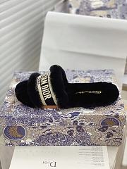 Dior Dway Slides Fur Black - 2
