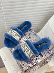 Dior Dway Slides Fur Blue - 6