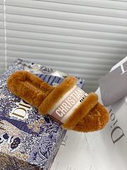 Dior Dway Slides Fur Brown - 2