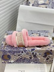 Dior Dway Slides Fur Pink - 3