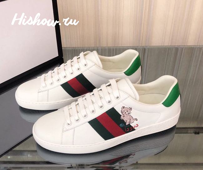 Gucci Women's Ace Sneaker with Kitten 630616 1XG60 9114 - 1