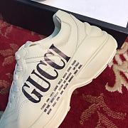Gucci Rhyton Gucci Black Logo Leather Sneaker - 2