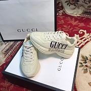 Gucci Rhyton Gucci Black Logo Leather Sneaker - 3