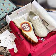 Gucci Rhyton Orange Heart Leather Sneaker - 3
