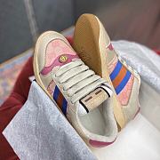 Gucci Screener Leather Sneaker ‎Blue Pink - 5