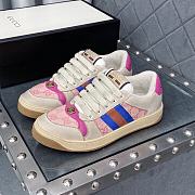 Gucci Screener Leather Sneaker ‎Blue Pink - 3