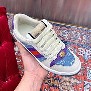 Gucci Screener Leather Sneaker ‎Blue Purple - 5