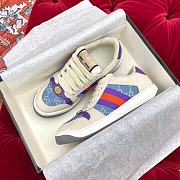Gucci Screener Leather Sneaker ‎Blue Purple - 3