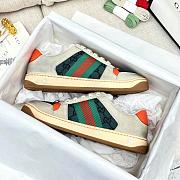 Gucci Screener Leather Sneaker ‎Green Orange - 6