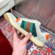 Gucci Screener Leather Sneaker ‎Green Orange - 5