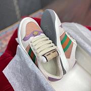 Gucci Screener Leather Sneaker Purple Pink - 5