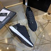 Chanel Black Knit Fabric CC Low-Top Sneakers - 5
