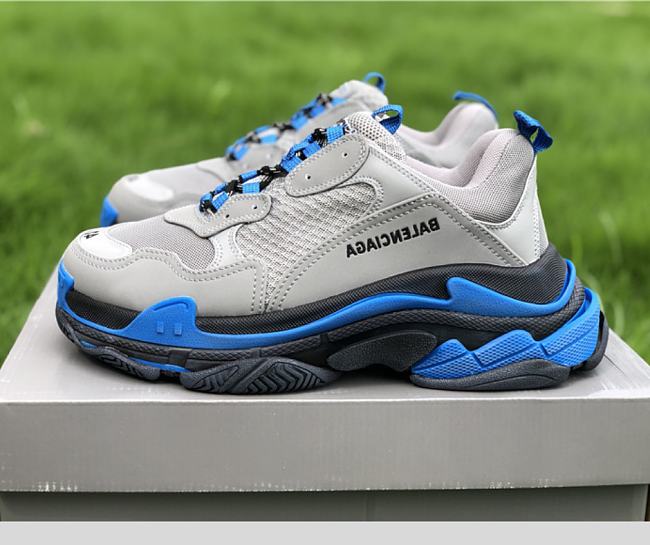 Balenciaga Triple S Clear Sole Ash Royal 536737 W06N1 9018 - 1