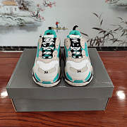 Balenciaga Triple S White Grey Turquoise - 5