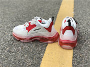 Balenciaga Triple S Clear Sole White Red 544351 W09OH 6506 - 4