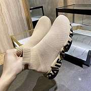 Balenciaga Speed Graffiti Beige Black 605942W2DB79710 - 2